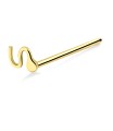 Snake Silver Straight Nose Stud NSKA-720